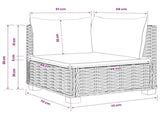 2 pcs Rattan Lounge Set with Cushions GENDT Natural Rattan 3429856