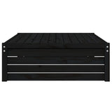 Garden Footstool Black Solid pine wood 120x80 cm Modular 825755
