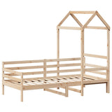 Day Bed with Roof without Mattress 90x190 cm Single Solid Wood 3282198