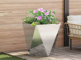 Planter 2 pcs Silver 50 x 50 x 75 cm Stainless Steel 883803