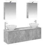 Bathroom Cabinet Set 5 pcs Concrete Grey Engineered Wood 3406474