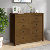 Side Cabinet Honey Brown 100x40x90 cm Solid Wood Pine 821772