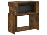 Electric Fireplace Smoked Oak 64 x 30 x 87 cm Engineered wood 8021107