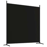 4-Panel Room Divider Black 698x180 cm Fabric 350285