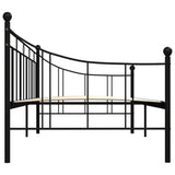 DayBed Frame without Mattress Black Metal 90x200 cm 284669