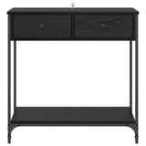 Console Table Black Oak 75 x 34.5 x 75 cm Engineered Wood 882250
