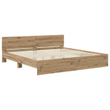 Bed Frame Artisan Oak 180 x 200 cm Engineered Wood 3403596