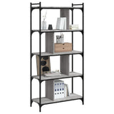 Bookcase 5-Tier Grey Sonoma 76x32x158 cm Engineered Wood 833943