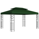 Gazebo 3.97 x 2.96 x 2.68 m Green Polyester and Steel 42030528