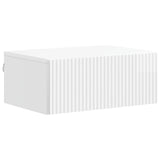 Wall-Mounted Bedside Cabinet High Gloss White 49 x 34.5 x 20 cm 898453