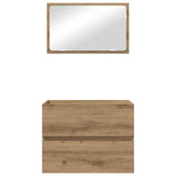 Bathroom Furniture Set with Drawer 2 pcs Artisan Oak 875433