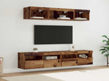 TV Wall Units with LED with LED 5 pcs Old Wood 80 x 30 x 40 cm 3402968
