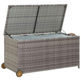 Garden Storage Box Light Grey 120x65x61 cm Poly Rattan 310090