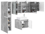 Bathroom Cabinet Set 5 pcs Concrete Grey Engineered Wood 3407314