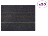 Carpet Tile Dark Grey with Stripes 50 x 50 cm 20 pcs 42032439