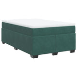 Box Spring Bed with Mattress Dark Green 120x200 cm Velvet 3285278