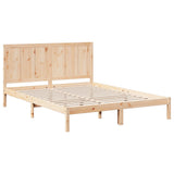 Extra Long Bed Frame without Mattress 140x210 cm Solid Wood 3309243
