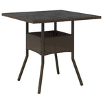 Garden Dining Set 5 pcs Brown Poly rattan 3334926