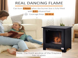 Freestanding Ethanol Fireplace, Bioethanol Fire with 0.9L Tank, 3 Hours Burning Time for Indoor, T3398P378817