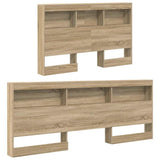 Storage Headboard with Shelf Sonoma Oak 120 cm Engineered Wood 3335479