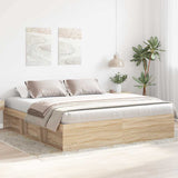 Bed Frame without Mattress Sonoma Oak 180x200 cm Super King Super King Size 3203882
