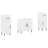 2 Piece Bathroom Cabinet Set HAARLEM High Gloss White 3418021