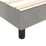 ZNTS Bed Frame without Mattress Light Grey Single Velvet 3121220