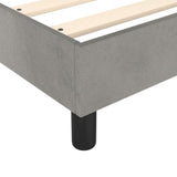 ZNTS Bed Frame without Mattress Light Grey Single Velvet 3121220