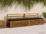 2-Piece Bench Cushions SOEST 2 pcs 100% Polyester Dark Blue 949209