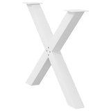 Dining Table Legs X-Shaped 3 pcs White 90x cm Steel 4012997