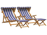Deck Chair 4 pcs 3 Position Solid Eucalyptus Wood 3407806