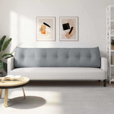 Back Pillow Light Grey 200 x 24 x 50 cm Fabric 42014586