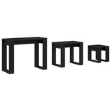 Nesting Tables 3 pcs Black Oak 61 x 28 x 47 cm Engineered Wood 862677