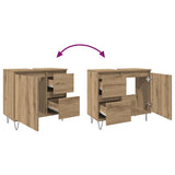 Sink Cabinet Artisan Oak 65x33x60 cm Engineered Wood 857227