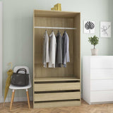 Wardrobe Sonoma Oak 100x50x200 cm Engineered Wood 800606