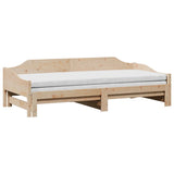 Daybed with Trundle without Mattress 90x200 cm Solid Wood 850905