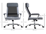 Office Chair, Ergonomic Desk Chair, High Back Computer Chair with Adjustable Height, Swivel Rolling T3398P344388