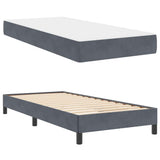 Box Spring Bed with Mattress Dark Grey 80 x 210 cm Fabric 3398720