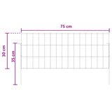 Garden Fence with Stakes 24 pcs 75 x 30 cm Mesh Silver 42042959