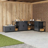 Kitchen Storage HATTEM Anthracite 40 x 50 x 92 cm Steel 874970