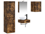 Bathroom Furniture Set 5 pcs Smoked Oak 3407243