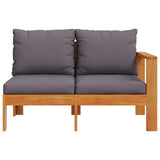 Garden Sofa with 1 Armrest 2-Seater Solid Wood Acacia 367630