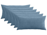 Cushion Cover 6 pcs ALMELO Blue 50 x 75 cm Corduroy 915120