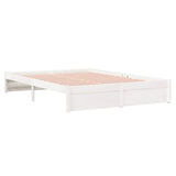 Bed Frame without Mattress White Solid Wood 160x200 cm 814960