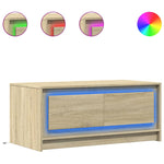 ZNTS Coffee Table with LED Lights Sonoma Oak Engineered Wood 851986