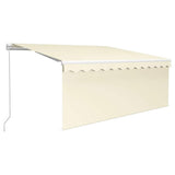 Manual Retractable Awning with Blind&LED 3x2.5m Cream 3069262