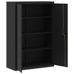 ZNTS File Cabinet Black 90x40x140 cm Steel 339746