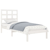 Bed Frame without Mattress White 90x190 cm Single Solid Wood 3105436