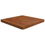 Square Table Top Dark Brown 60x60x4cm Treated Solid Wood Oak 343076