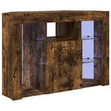 Corner LED TV Cabinet Smoked Oak 100x40x68cm Engineered Wood 889790
